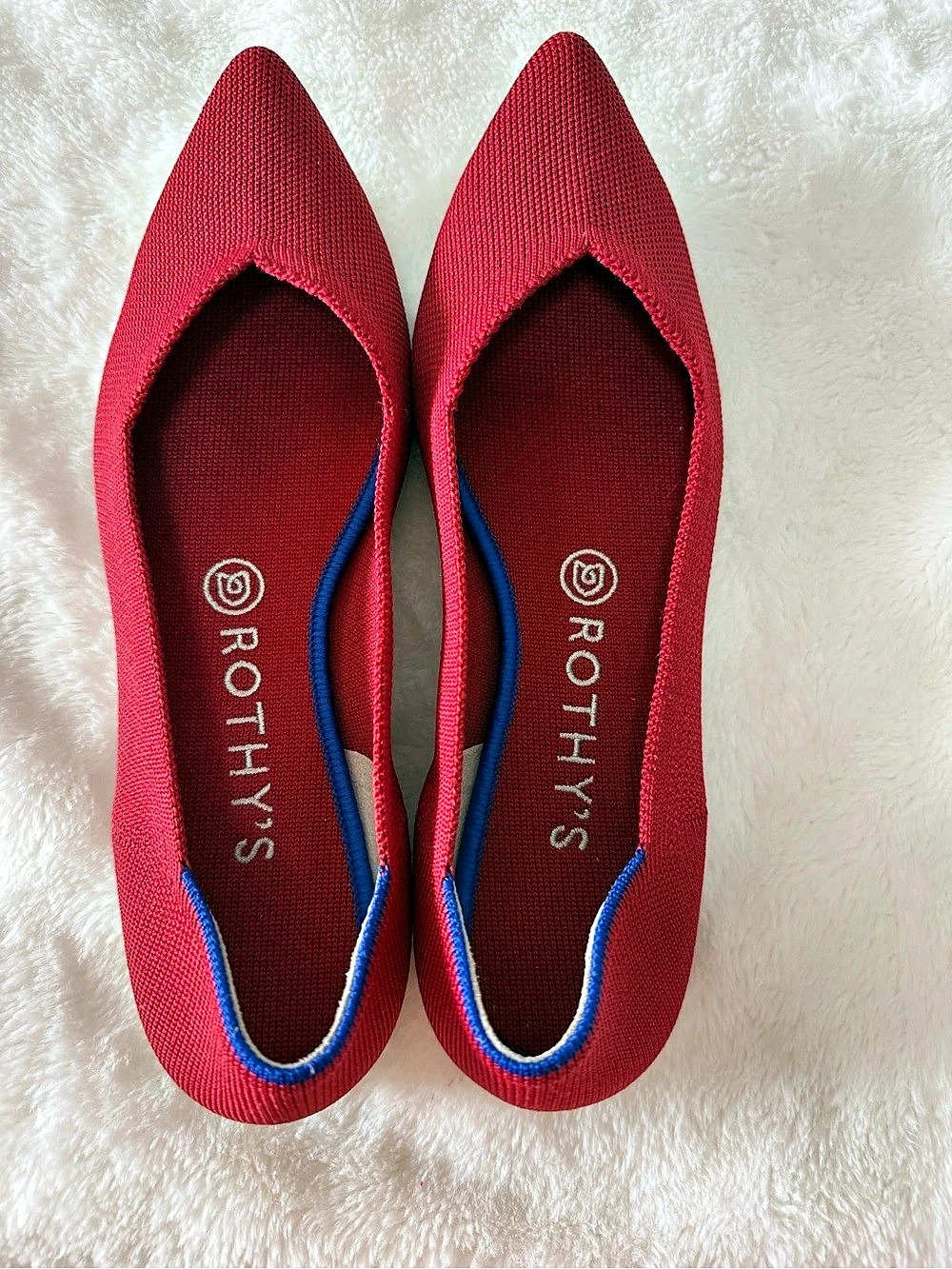 Rothy's The Point Pointed-Toe Flats in Red US 8.5 - Picture 2 of 4